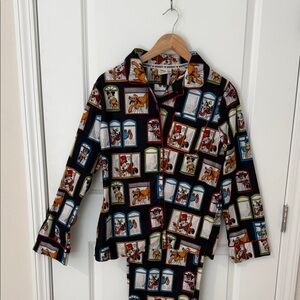 Disney Mickey and Pluto Pajama Set - Red, Yellow, Black